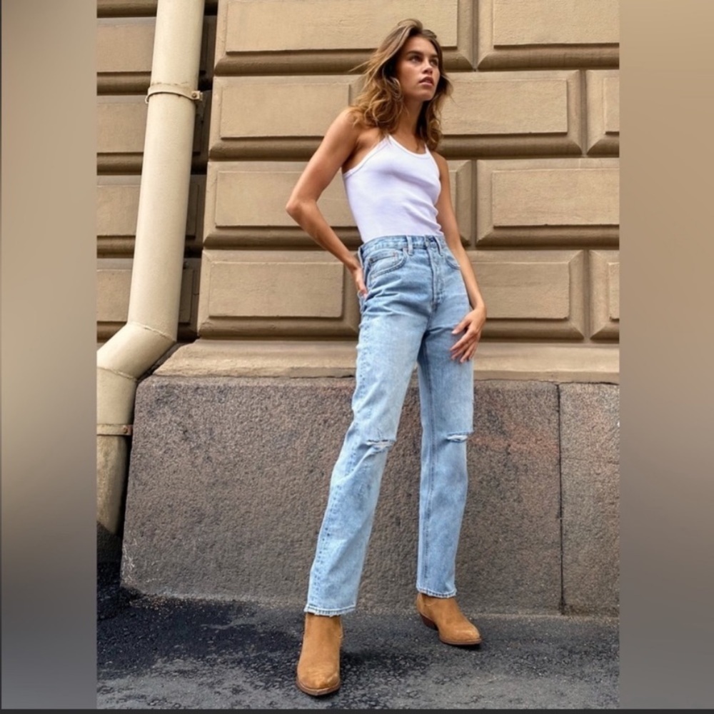 Aritzia Denim Forum Arlo Highrise Slim Jeans